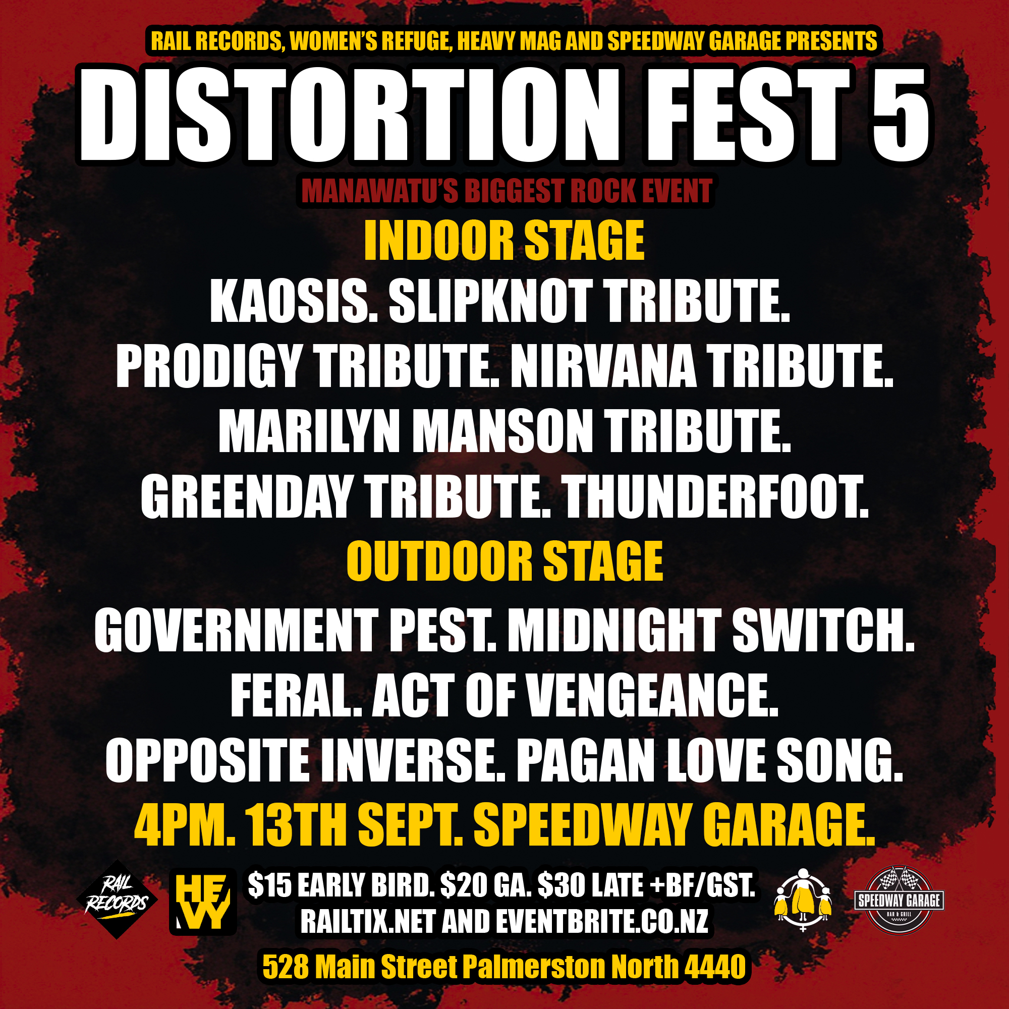DISTORTION FEST 5: MANAWATU'S BIGGEST ROCK EVENT