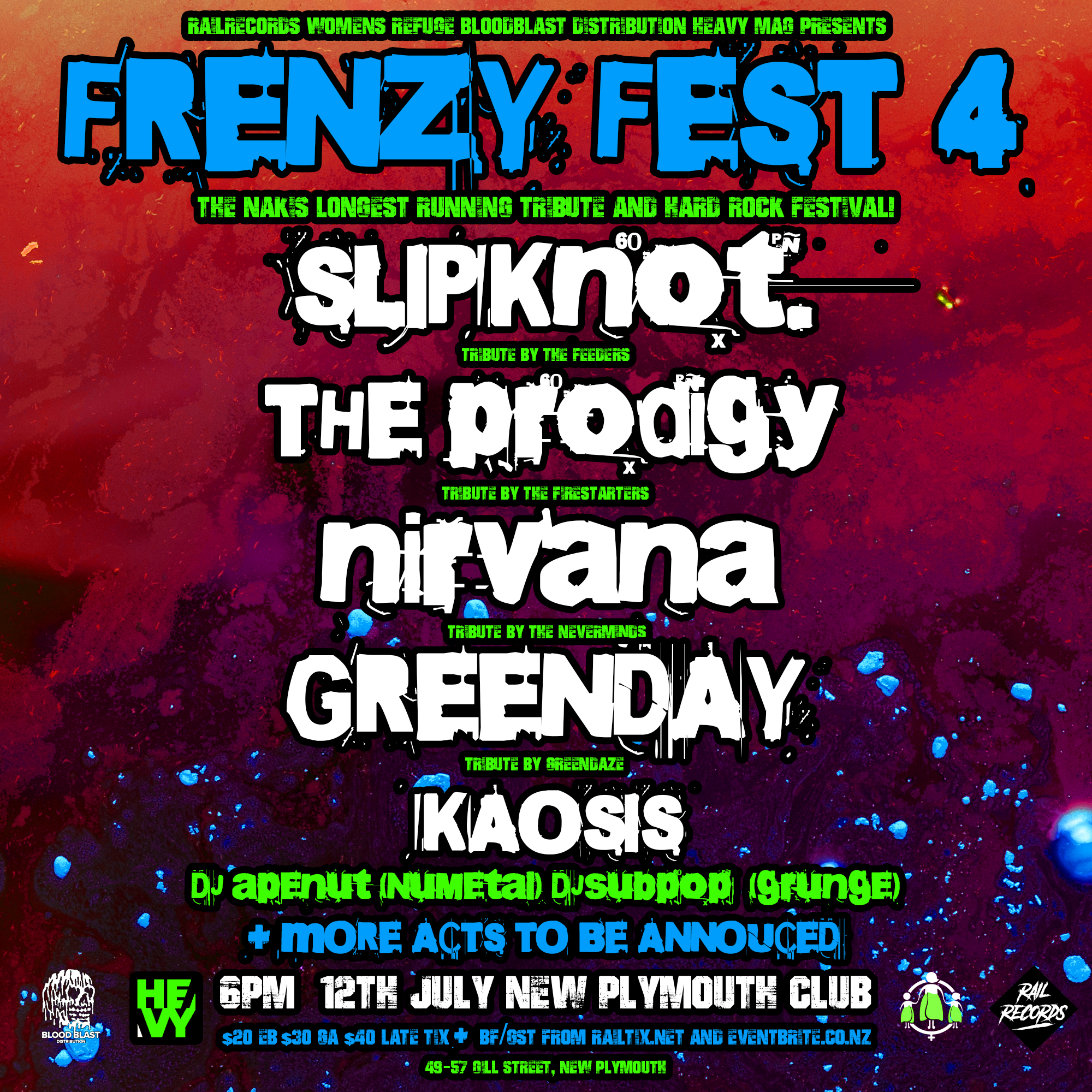 FRENZY FEST 4: TARANAKI'S FAVOURITE TRIBUTE AND ROCK SHOW