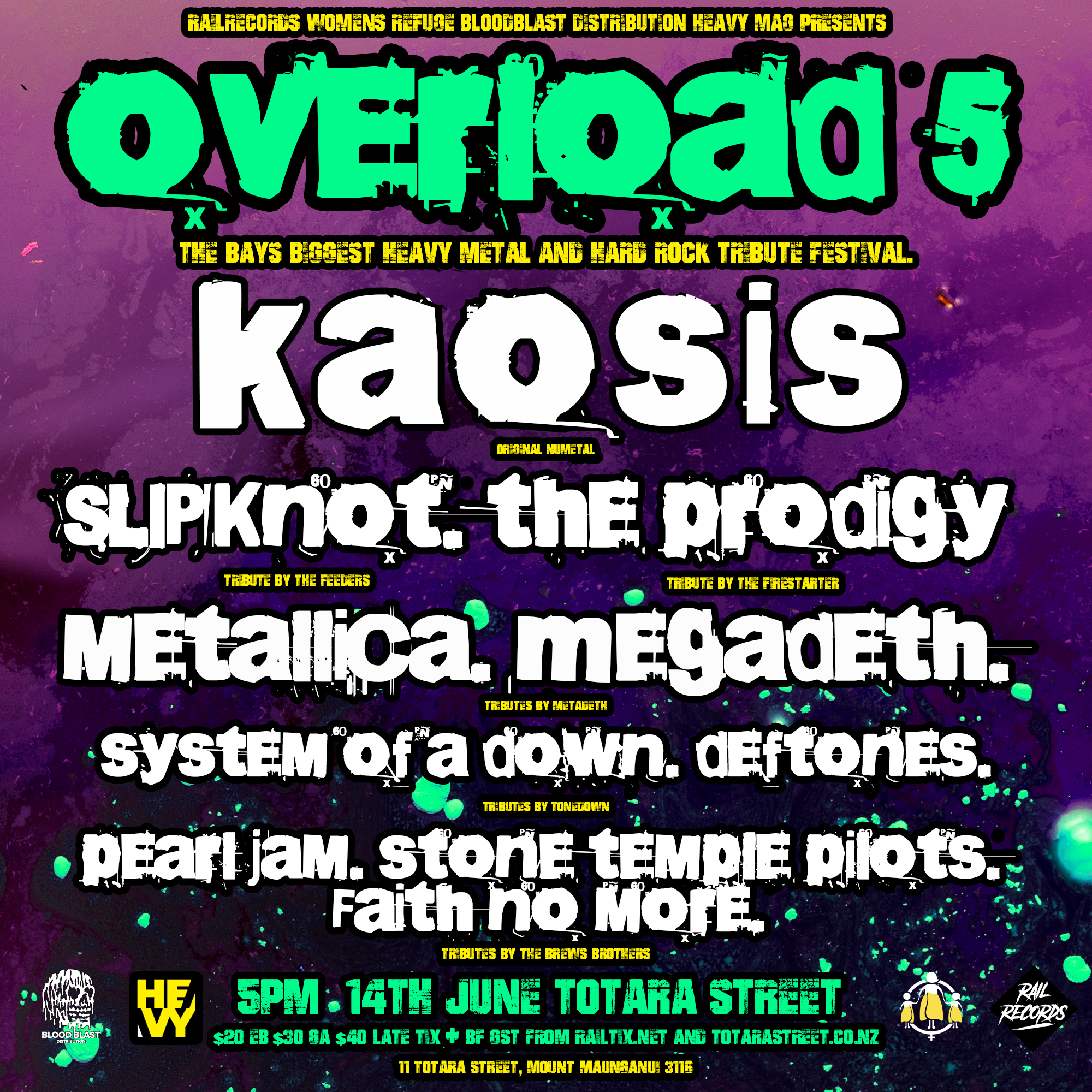 Overload 5: The Bay's biggest heavy metal and hard rock tribute festival.